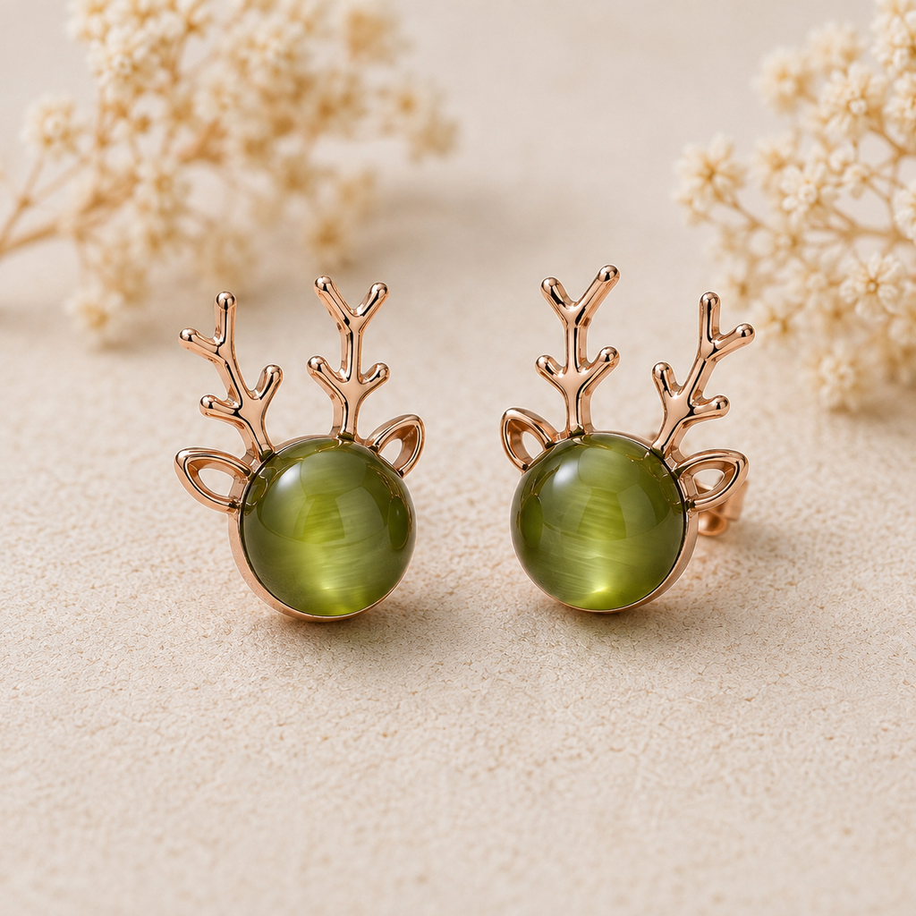 VyomBox Gold Plated Alloy Stud Earrings for Women and Girls