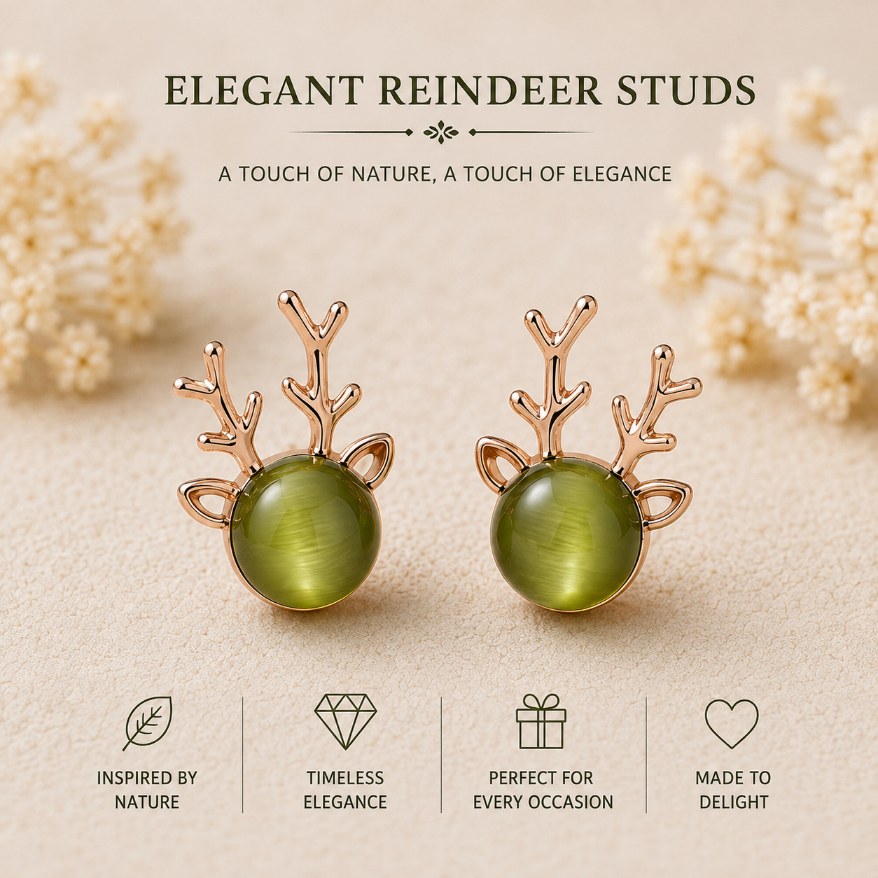 VyomBox Gold Plated Alloy Stud Earrings for Women and Girls