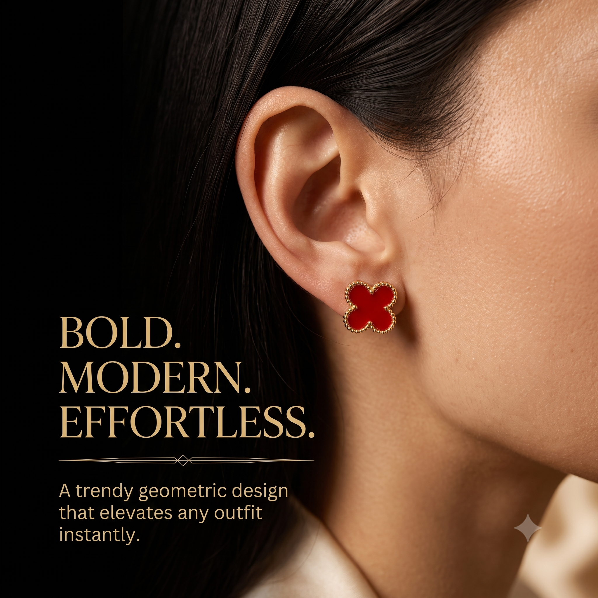 Stylish  Clover Stud Earrings for Women & Girls | Trendy Fashion Jewellery for Daily & Party Wear