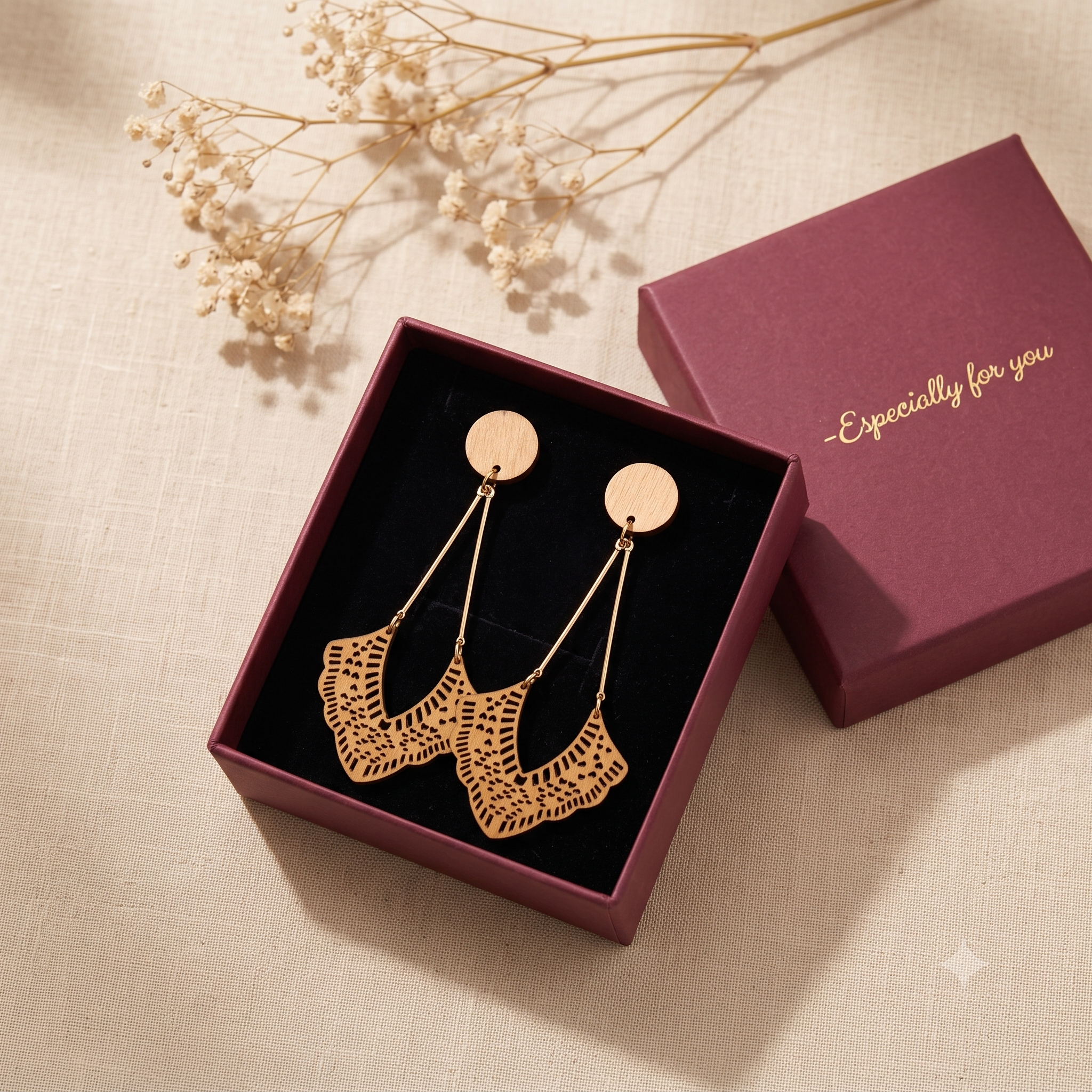 Trendy Wooden Long Drop Earrings for Women & Girls | Boho Fashion Jewellery for Casual, Daily & Party Wear