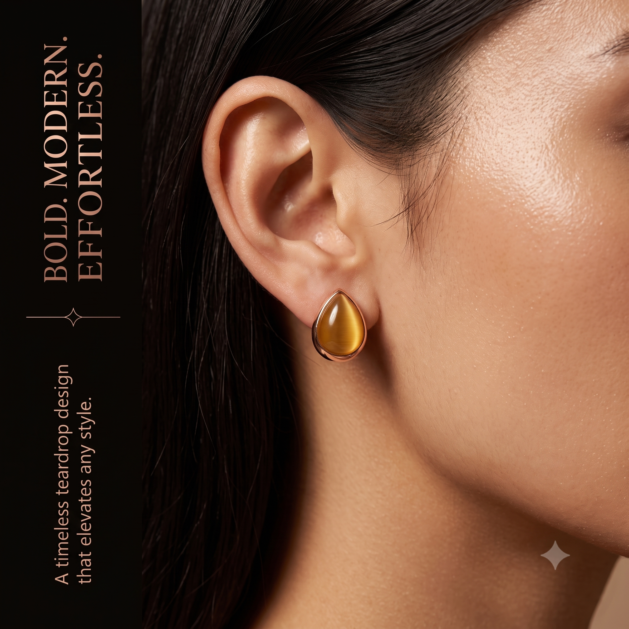 Elegant Teardrop Stud Earrings for Women &amp; Girls | Golden Honey Trendy Fashion Jewellery for Daily &amp; Office Wear