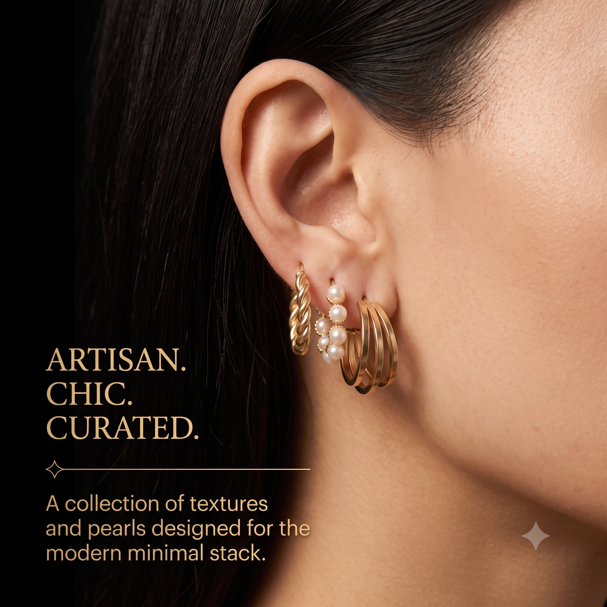 Elegant Gold-Toned & Pearl Curated Hoop Earrings Set  of 6 for Women & Girls | Trendy Combo Pack Multi-Pack Fashion Jewellery for Daily, Office & Party Wear