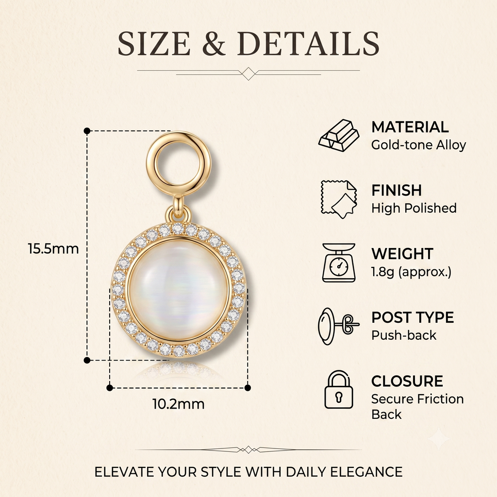 18K Gold Plated Round Ruby Halo Pendant Necklace & Opal Halo Circle Drop Earrings Set | Royal Gemstone Jewelry