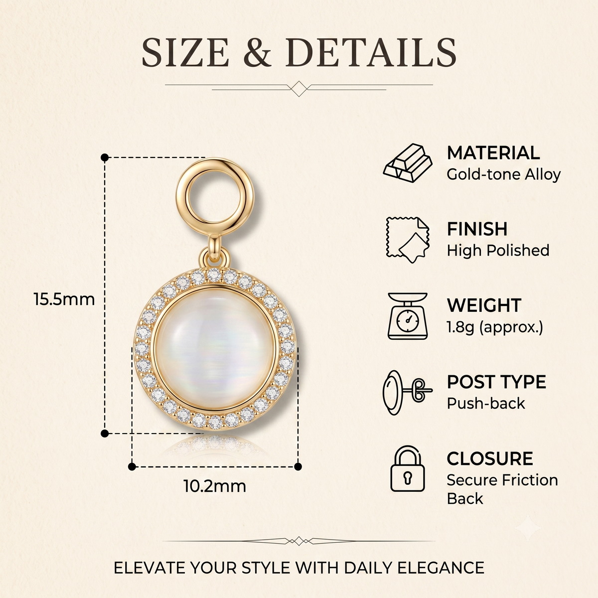18K Gold Plated Round Ruby Halo Pendant Necklace & Opal Halo Circle Drop Earrings Set | Royal Gemstone Jewelry