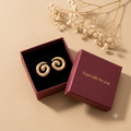 Trendy Spiral Stud Earrings for Women & Girls | High-Polish Gold Plated Fashion Jewellery for Daily, Office & Party Wear