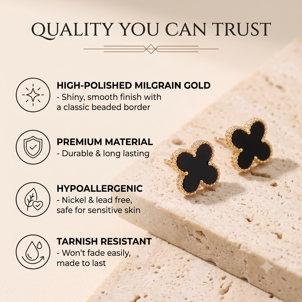 Stylish  Clover Stud Earrings for Women & Girls | Trendy Fashion Jewellery for Daily & Party Wear