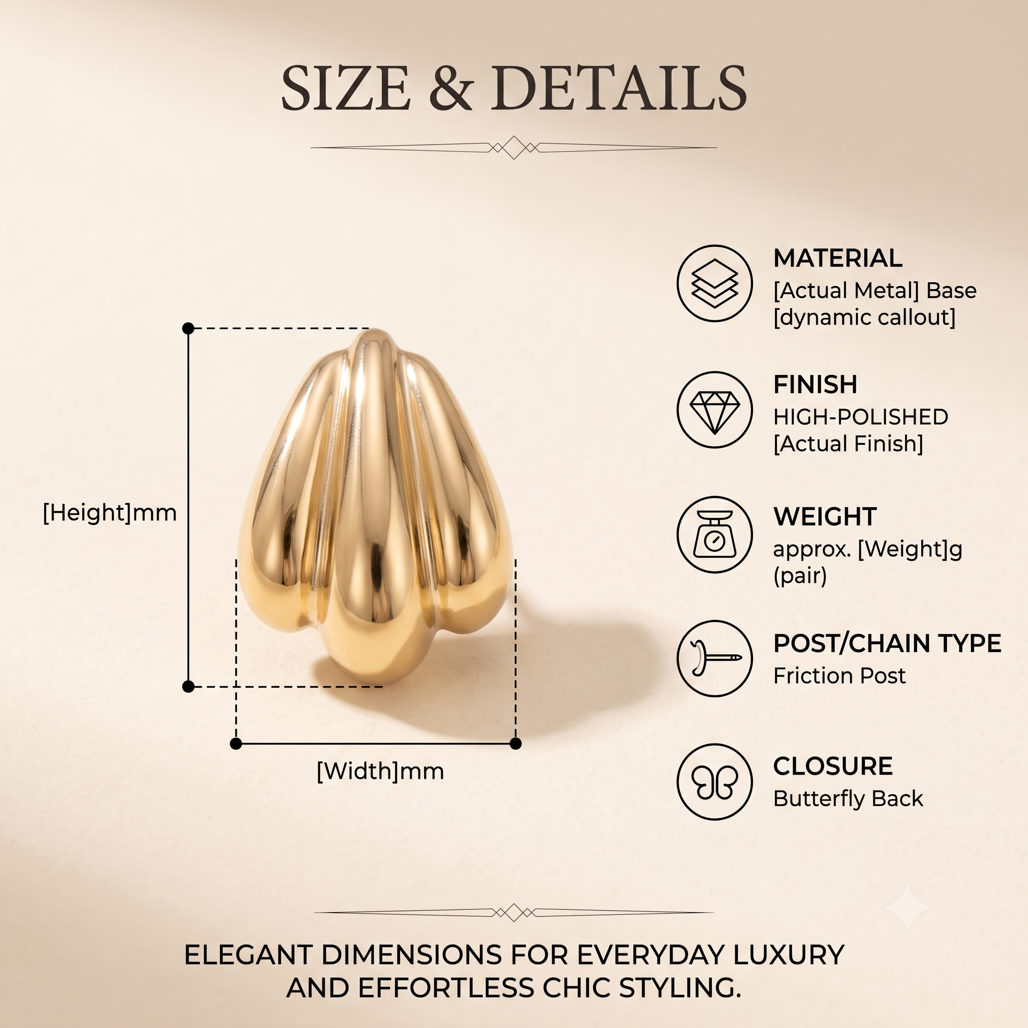 Elegant Fluted Gold Stud Earrings for Women & Girls | Deep Maroon Silk Edition Trendy Fashion Jewellery for Daily, Festive & Party Wear