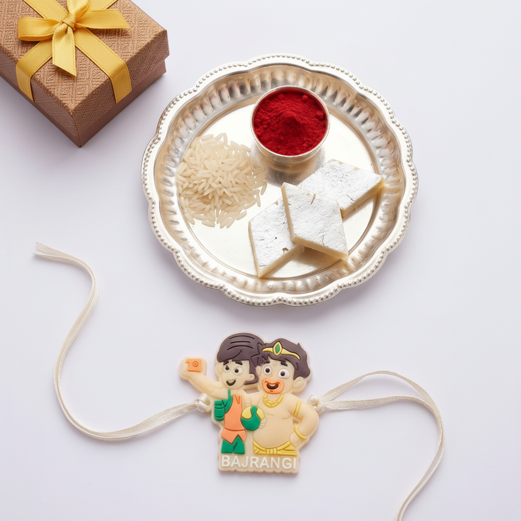 Cute Bajrangi Cartoon Kids Rakhi for Brother | VyomBox