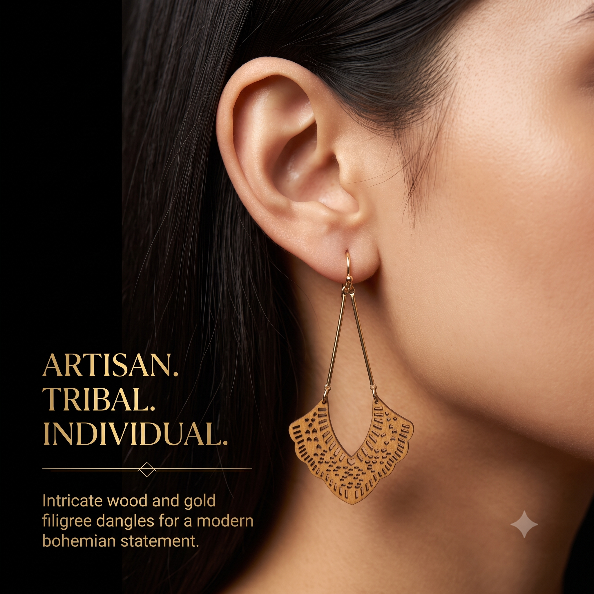 Trendy Wooden Long Drop Earrings for Women & Girls | Boho Fashion Jewellery for Casual, Daily & Party Wear