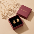Trendy Chunky C-Hoop Earrings for Women & Girls | Polished Gold Plated Fashion Jewellery for Daily, Office & Party Wear